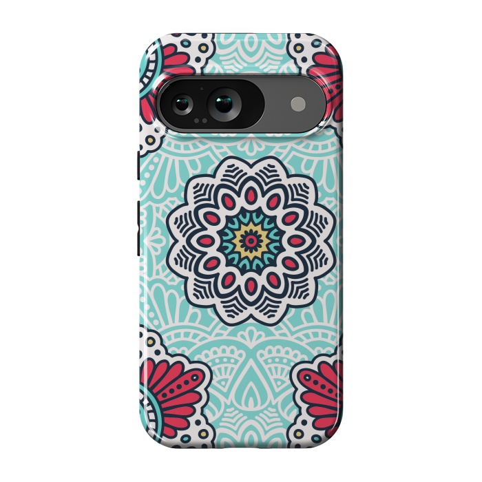 Pixel 9 StrongFit Mandala Pattern with Decorative Elements by ArtsCase