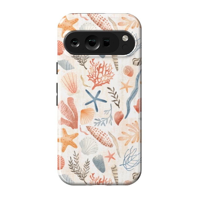 Pixel 9 pro StrongFit Vintage Seashells by Noonday Design