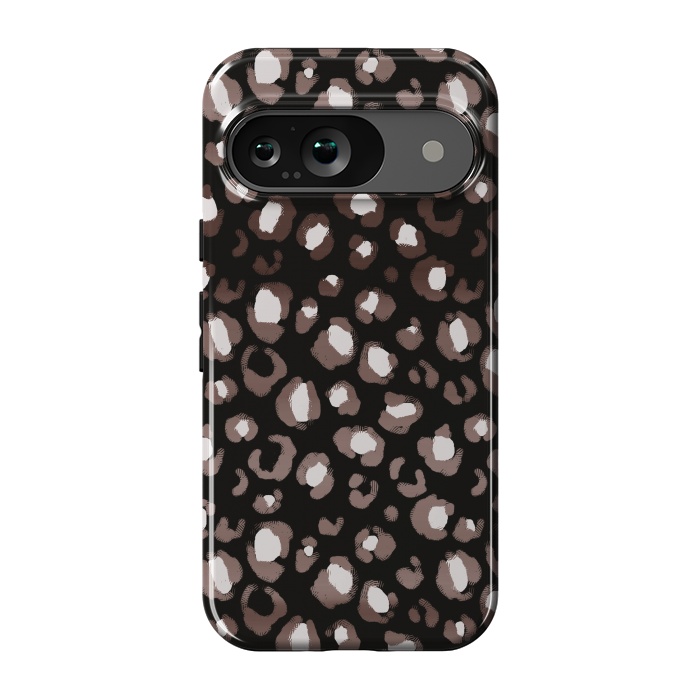 Pixel 9 StrongFit Brown leopard spots pattern by Oana 