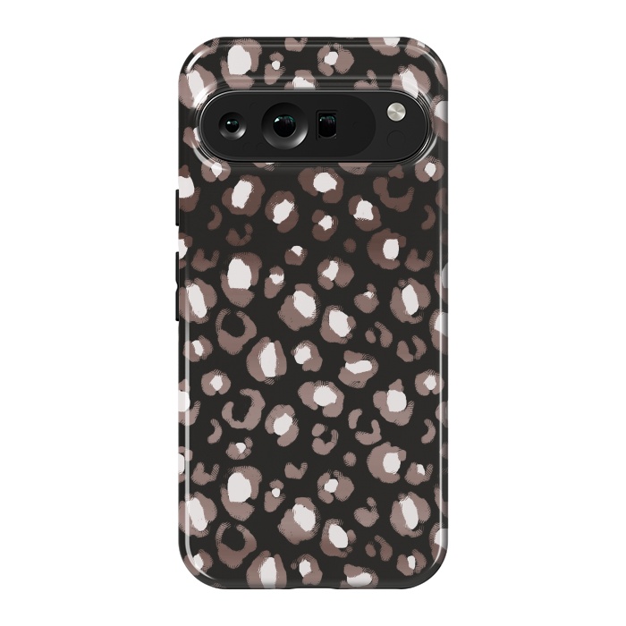 Pixel 9 Pro XL StrongFit Brown leopard spots pattern by Oana 