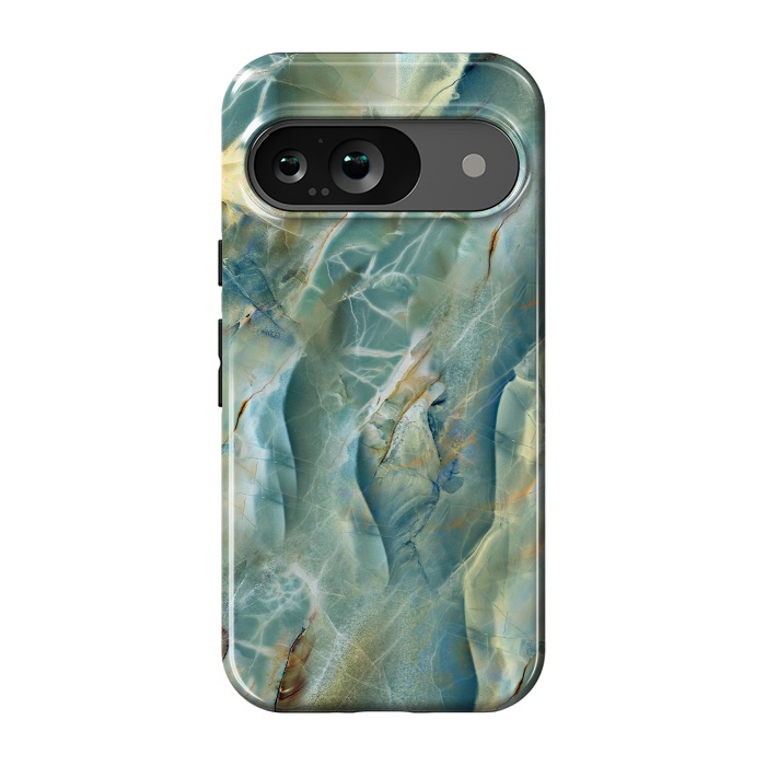 Pixel 9 StrongFit Green Marble Design by ArtsCase