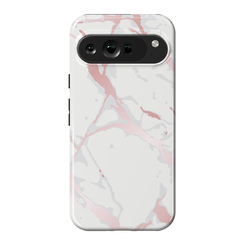 Pixel 9 Pro XL StrongFit Pink Rose Marble Design by ArtsCase