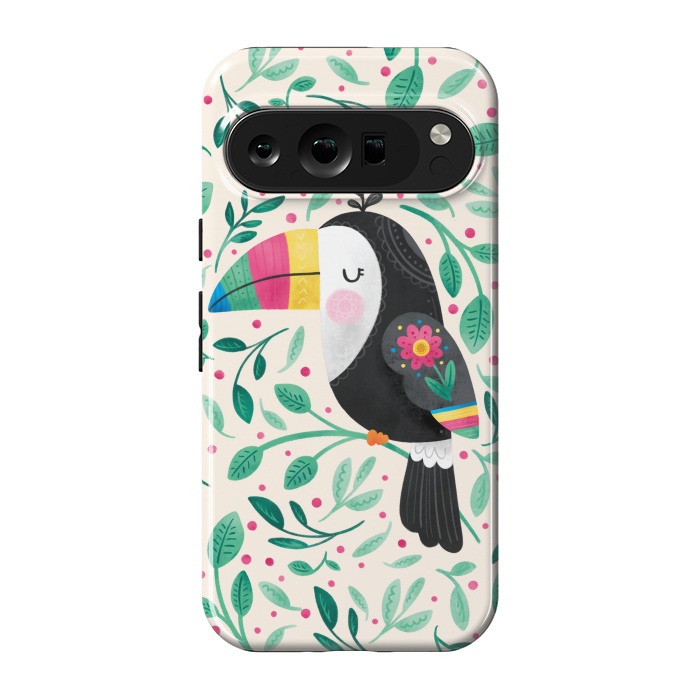 Pixel 9 pro StrongFit Cheeky Toucan by Noonday Design