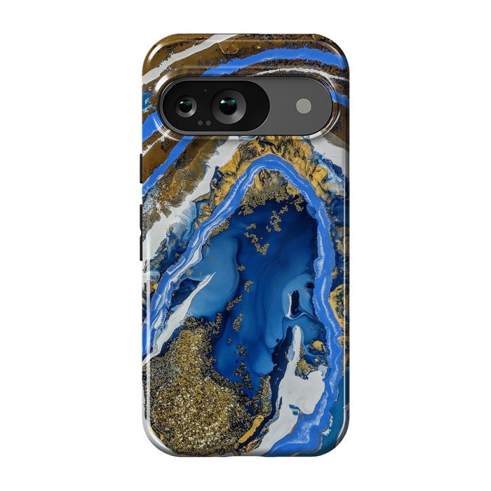 Pixel 9 StrongFit Gold and blue geode  by Winston