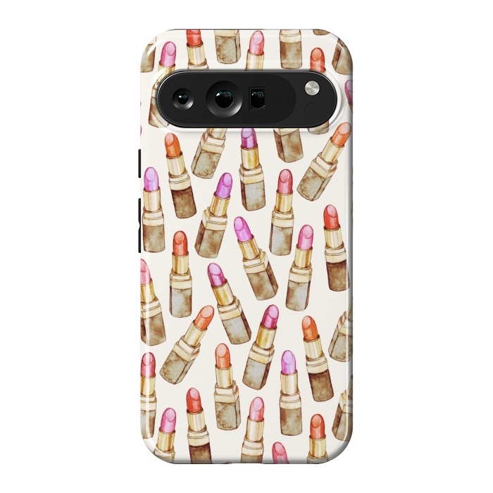 Pixel 9 Pro XL StrongFit Lots of Little Golden Lipsticks by Micklyn Le Feuvre