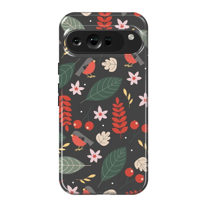 Pixel 9 Pro XL StrongFit Cute Bullfinches in Christmas by ArtsCase