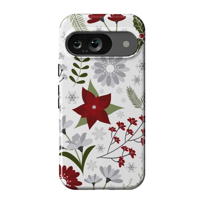 Pixel 9 StrongFit Set of Flowers in Christmas and New Year by ArtsCase