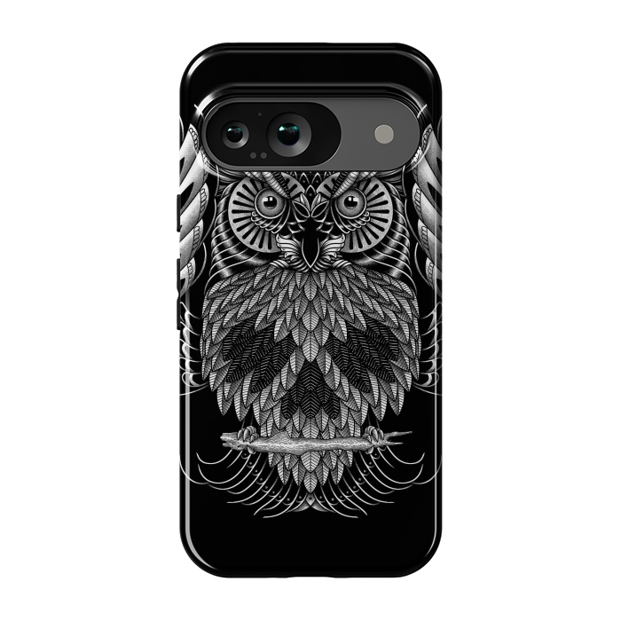 Pixel 9 StrongFit Owl Skull Ornate (Dark) by Afif Quilimo