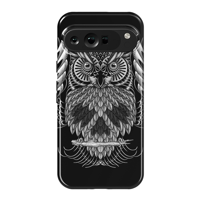 Pixel 9 Pro XL StrongFit Owl Skull Ornate (Dark) by Afif Quilimo