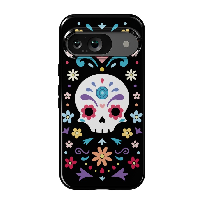 Pixel 9 StrongFit Cute day of the dead by Laura Nagel