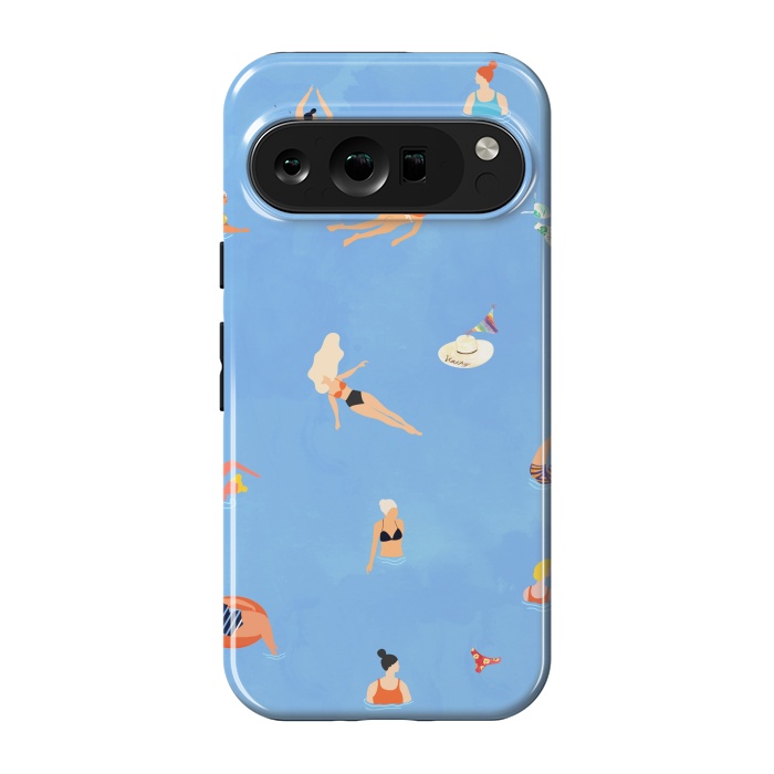 Pixel 9 pro StrongFit Summer Weekend in The Ocean Watercolor Swim Painting | Travel People Chic Eclectic Boho Fun by Uma Prabhakar Gokhale