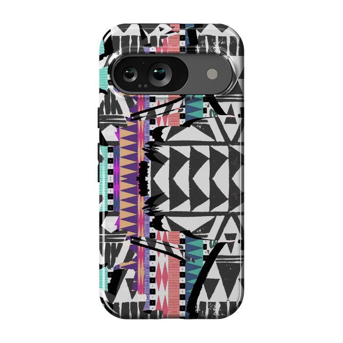 Pixel 9 StrongFit Colourful African inspired ethnic print by Oana 