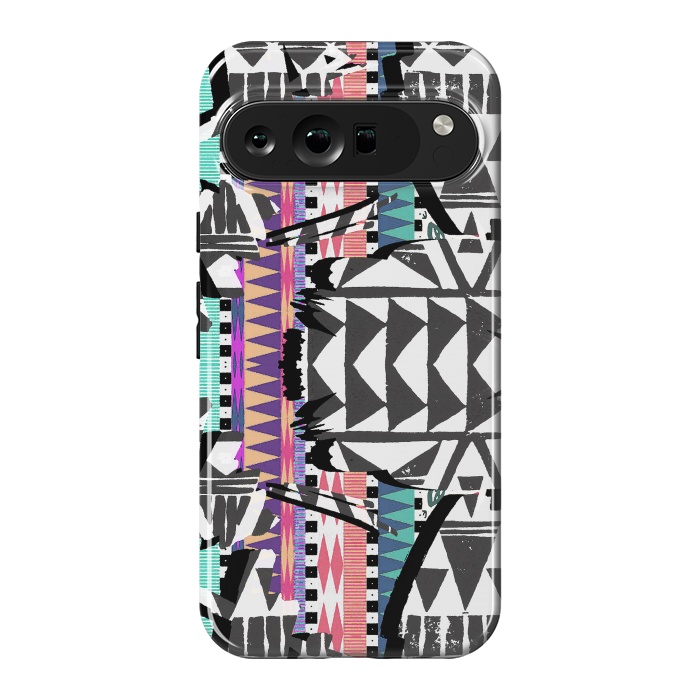 Pixel 9 Pro XL StrongFit Colourful African inspired ethnic print by Oana 