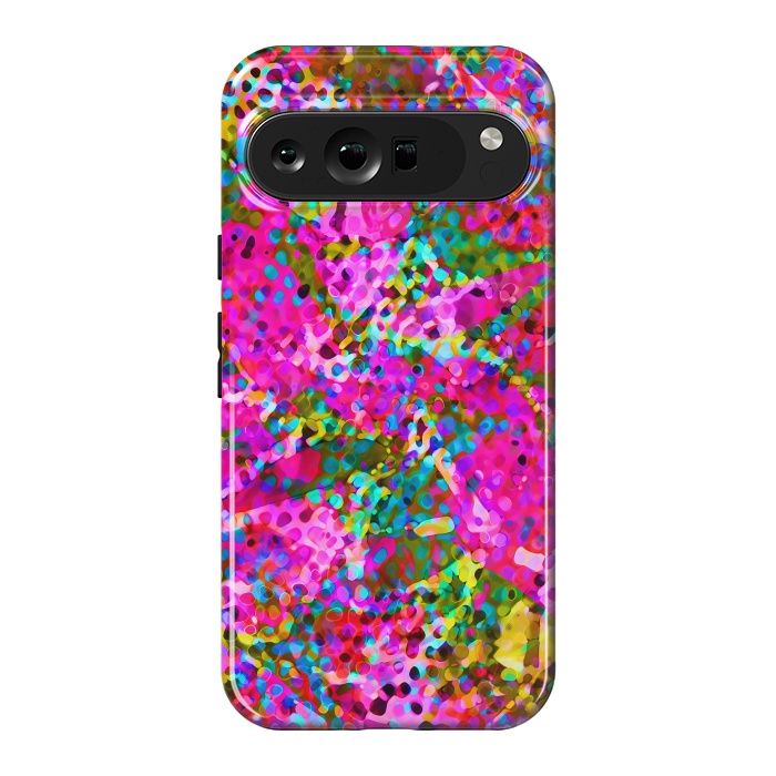 Pixel 9 Pro XL StrongFit Floral Abstract Stained Glass G548 by Medusa GraphicArt