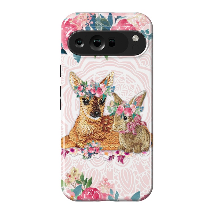 Pixel 9 Pro XL StrongFit Flower Friends 1 by Monika Strigel