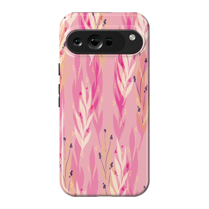 Pixel 9 Pro XL StrongFit pink leaf pattern by MALLIKA