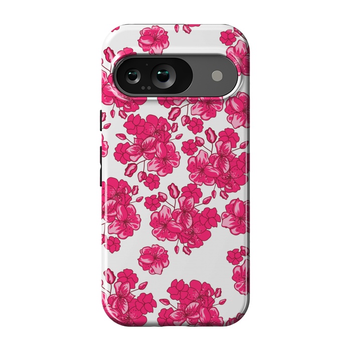 Pixel 9 StrongFit pink floral print 2 by MALLIKA