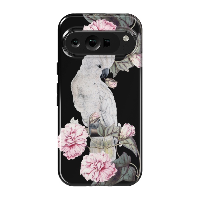 Pixel 9 pro StrongFit Nostalgic White Cockatoo With Pink Flowers by  Utart