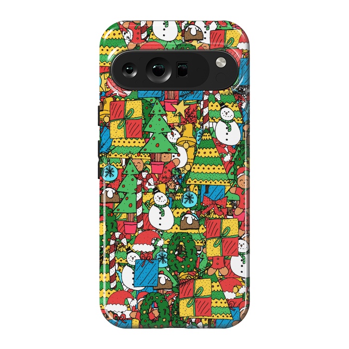 Pixel 9 Pro XL StrongFit Merry Christmas pattern by Steve Wade (Swade)