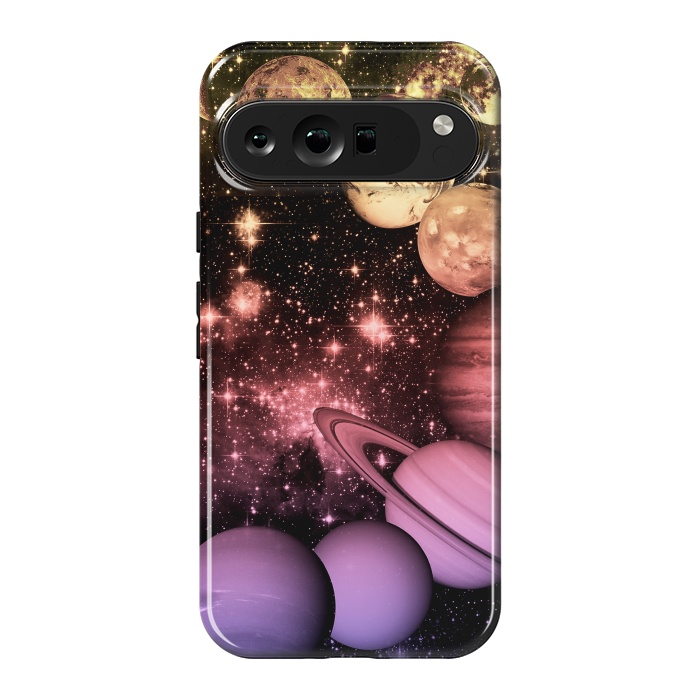 Pixel 9 Pro XL StrongFit Pastel gradient Solar System space art by Oana 