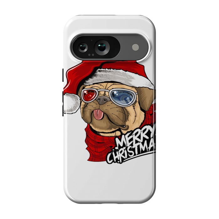 Pixel 9 StrongFit cute santa dog  by haroulita