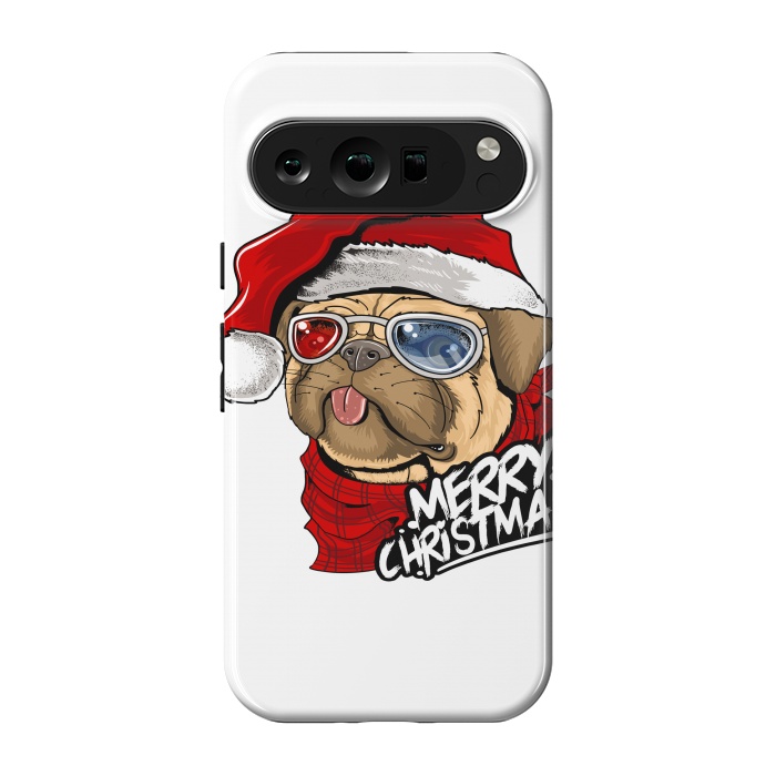 Pixel 9 pro StrongFit cute santa dog  by haroulita