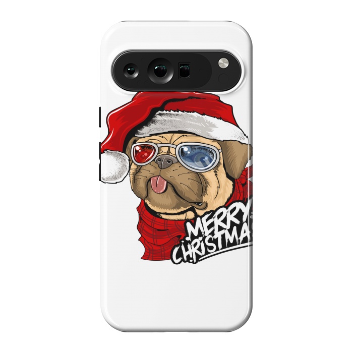 Pixel 9 Pro XL StrongFit cute santa dog  by haroulita