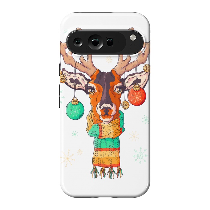 Pixel 9 Pro XL StrongFit christmas reindeer by haroulita