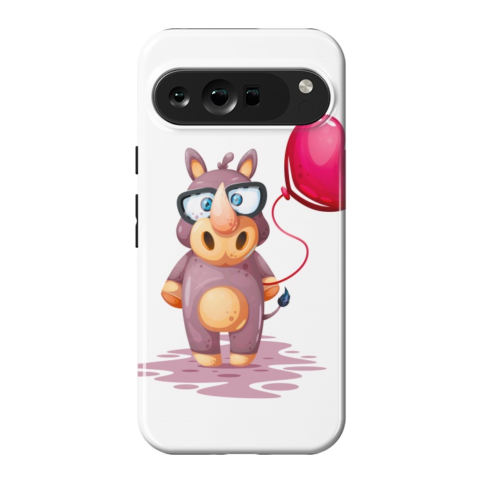 Pixel 9 Pro XL StrongFit cute rhino by haroulita