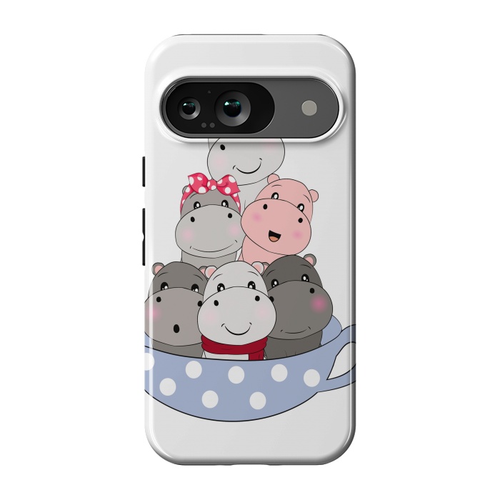 Pixel 9 StrongFit cute hippos by haroulita