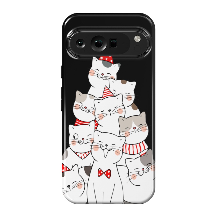 Pixel 9 Pro XL StrongFit christmas cats by haroulita