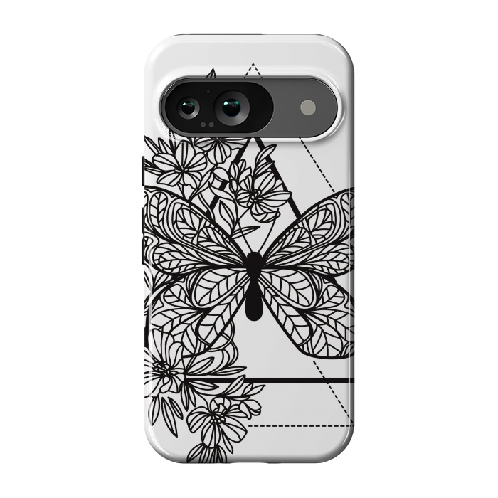 Pixel 9 StrongFit bw butterfly by haroulita