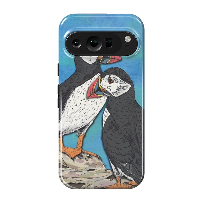 Pixel 9 pro StrongFit Puffin Perfection by Lotti Brown