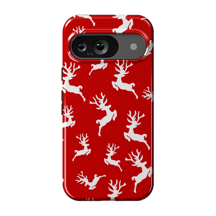 Pixel 9 StrongFit white christmas deer by MALLIKA