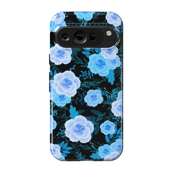 Pixel 9 pro StrongFit Blue purple roses by Jms