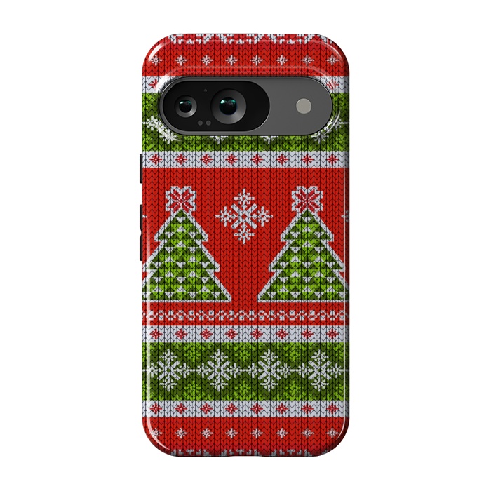 Pixel 9 StrongFit Ugly christmas sweater pattern  by Winston