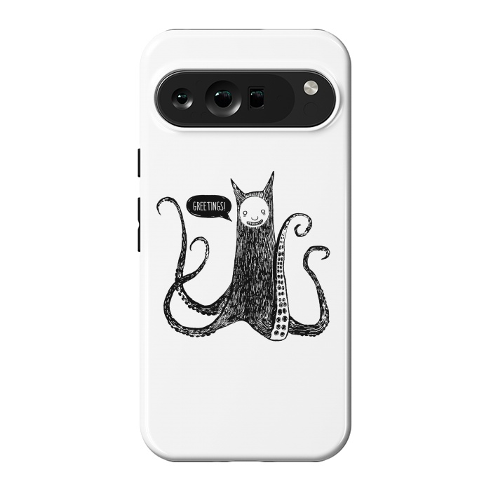 Pixel 9 Pro XL StrongFit Greetings from the kraken cat by Laura Nagel