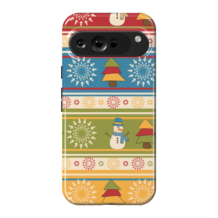 Pixel 9 Pro XL StrongFit christmas aztec print by MALLIKA