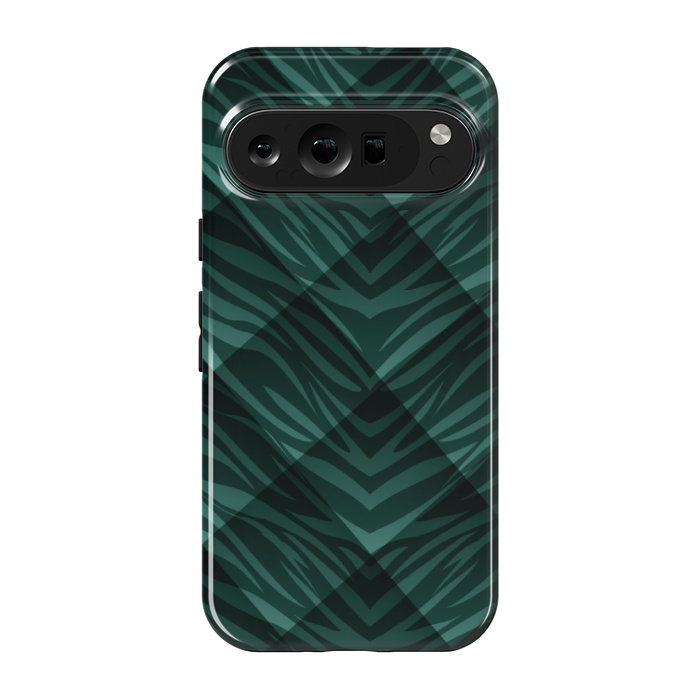 Pixel 9 pro StrongFit green animal print by MALLIKA