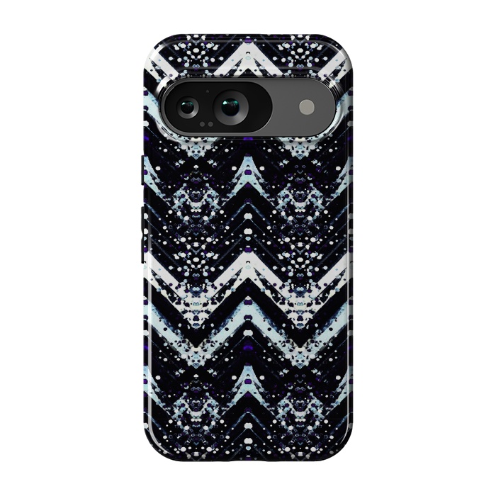 Pixel 9 StrongFit Snowy mountains zigzag ethnic pattern by Oana 