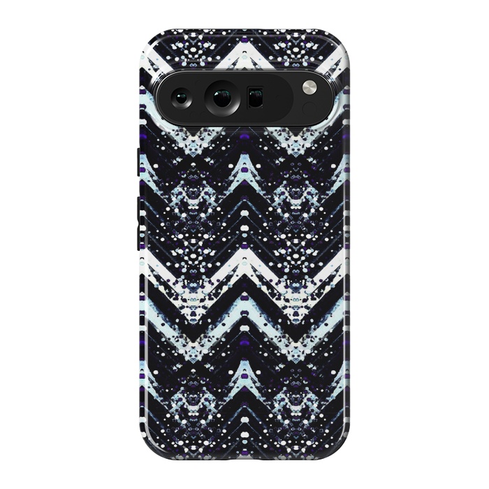 Pixel 9 Pro XL StrongFit Snowy mountains zigzag ethnic pattern by Oana 