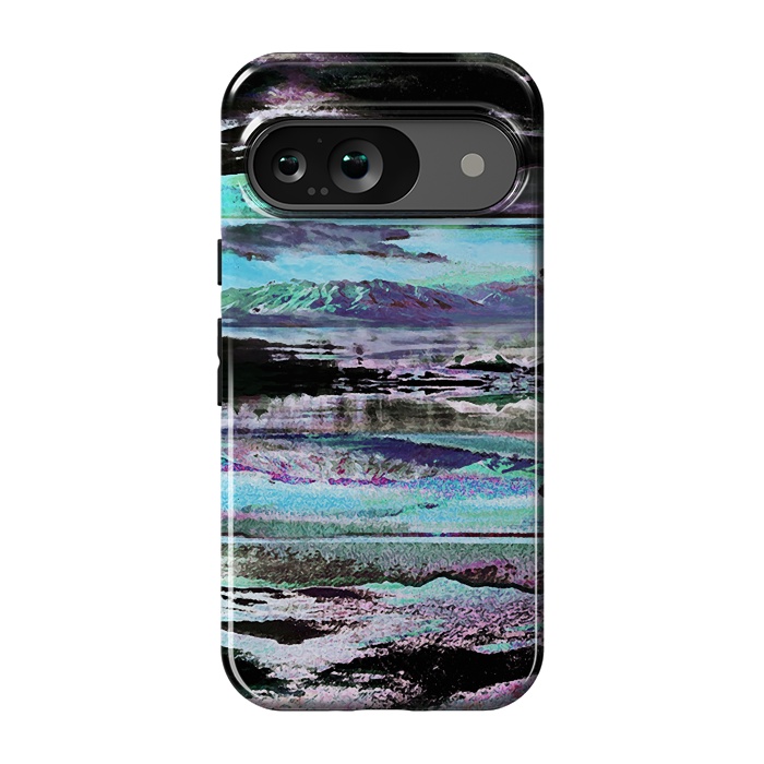 Pixel 9 StrongFit Stylised blue purple mountain landscape by Oana 