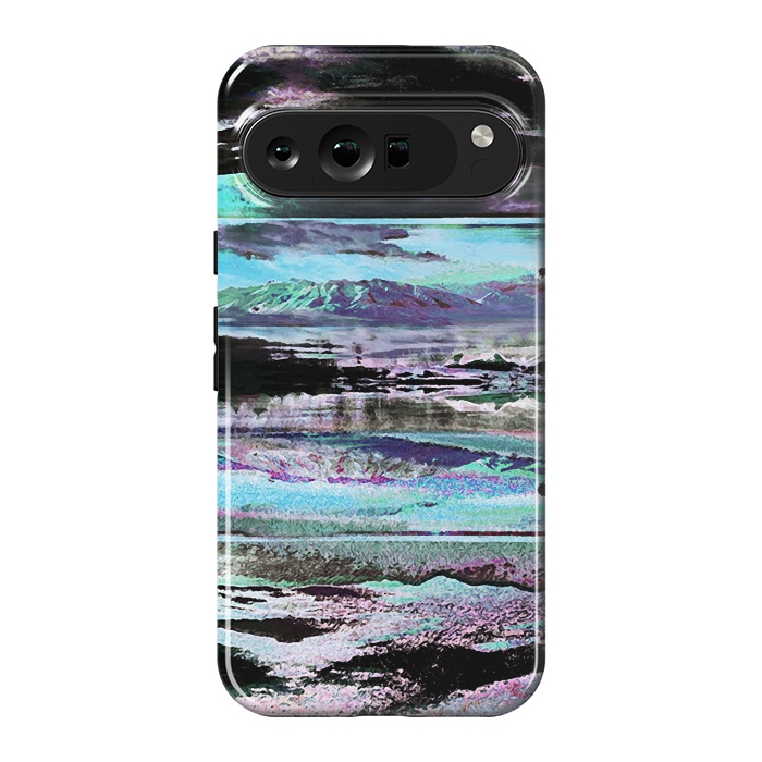 Pixel 9 Pro XL StrongFit Stylised blue purple mountain landscape by Oana 