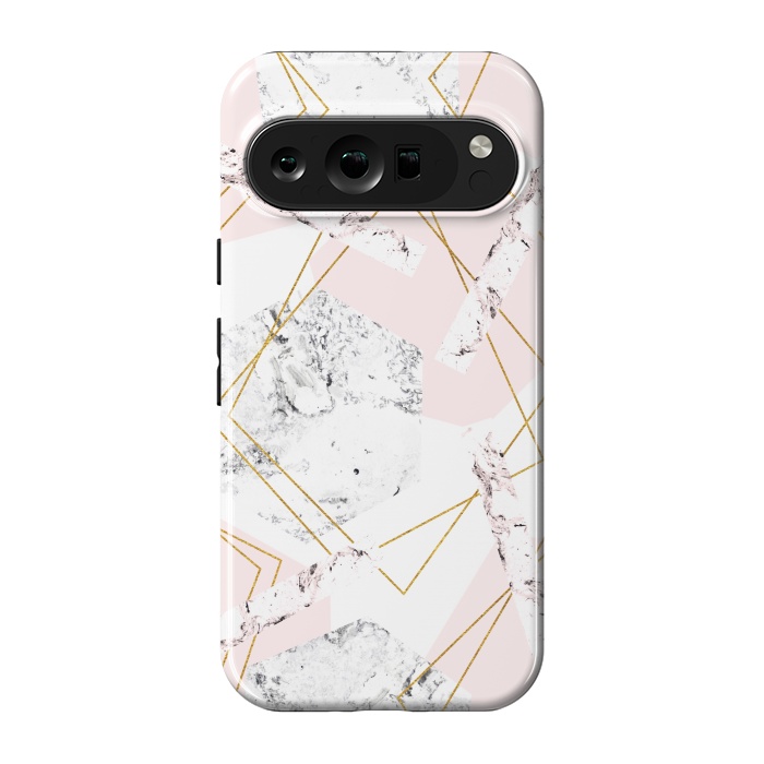 Pixel 9 pro StrongFit Marble and abstract frames by Julia Badeeva