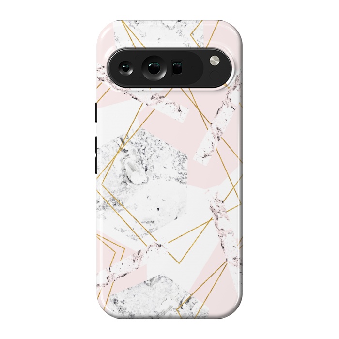 Pixel 9 Pro XL StrongFit Marble and abstract frames by Julia Badeeva