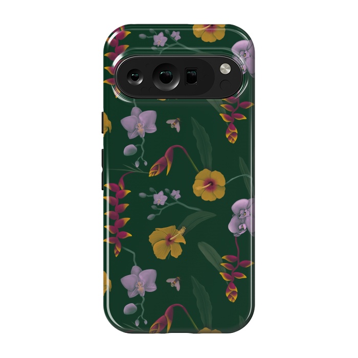 Pixel 9 pro StrongFit Heliconia & Hibiscus by Tishya Oedit