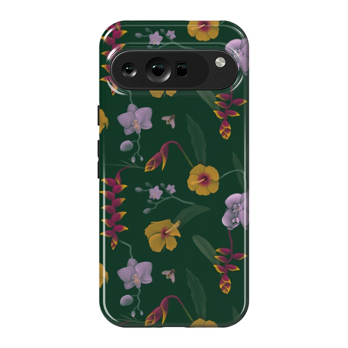 Pixel 9 Pro XL StrongFit Heliconia & Hibiscus by Tishya Oedit