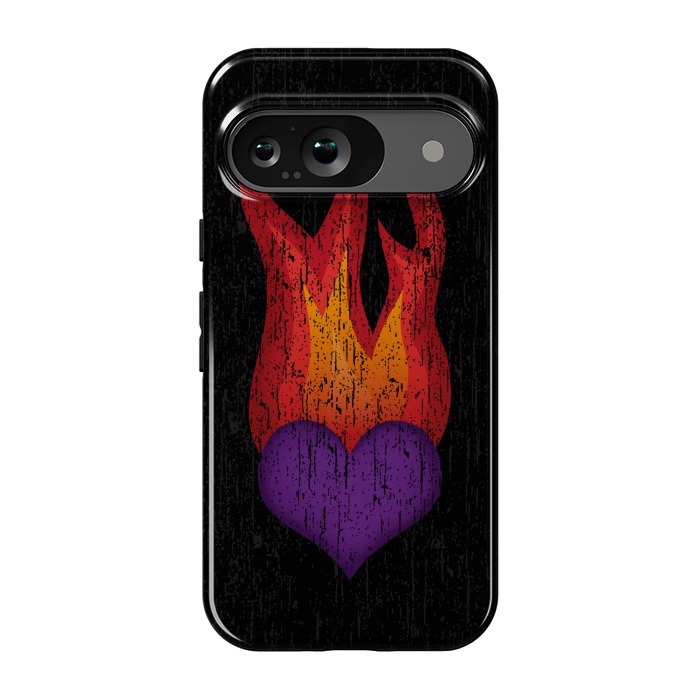 Pixel 9 StrongFit Heart on Fire by Majoih