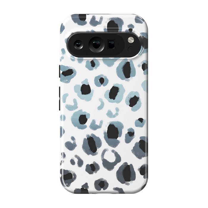 Pixel 9 pro StrongFit Blue grey gradient leopard print by Oana 