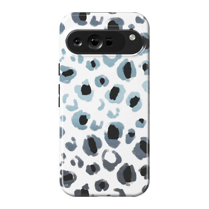 Pixel 9 Pro XL StrongFit Blue grey gradient leopard print by Oana 